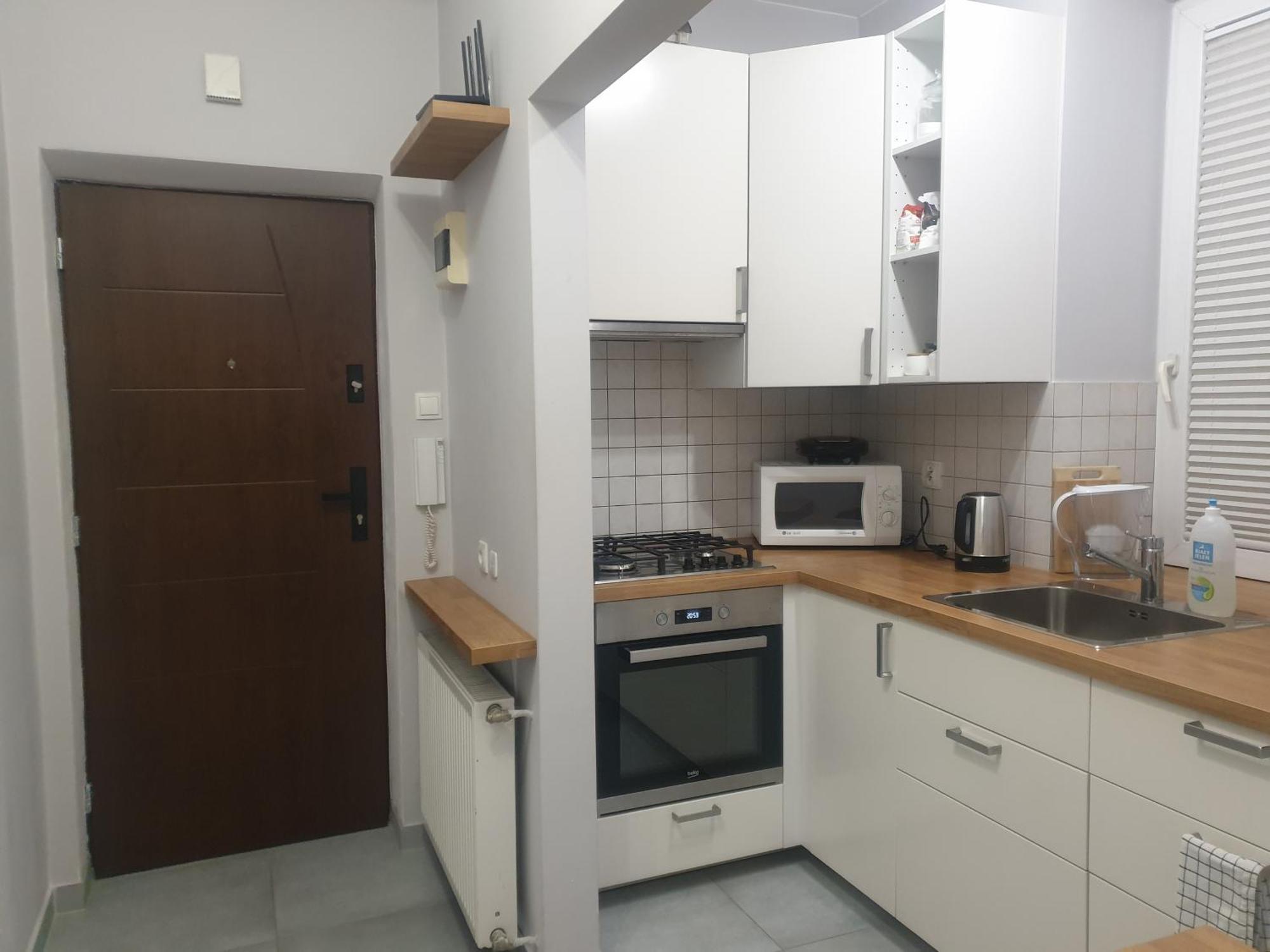 Apartment - Blisko Centrum - Podgorze, Kuchnia, Lazienka, Sypialnia Z Dwoma Lozkami *